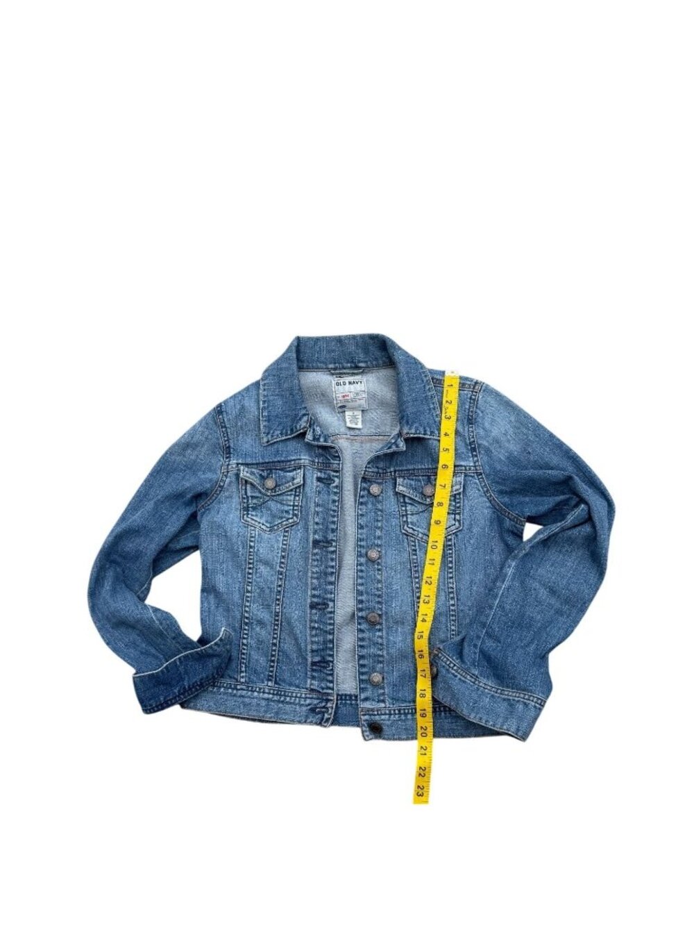 Old Navy Womens Stretch Denim Jean Jacket Size S Blue Cotton Blend - Picture 6 of 6